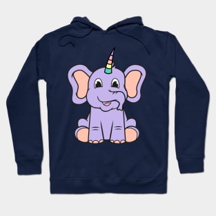 Elephanticorn, the combination of elephant and unicorn Hoodie